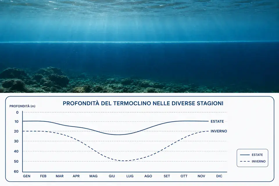Termoclino: cos’è, come trovarlo e come pescarci in apnea