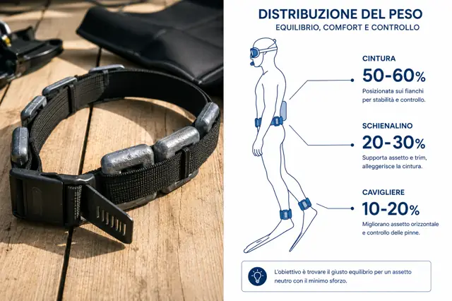 Assetto e zavorra in apnea: come regolarli per aspetto e caduta