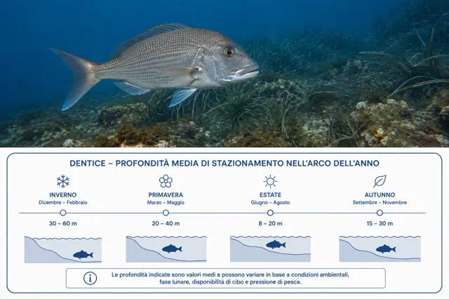 Dentice in apnea: comportamento, profondità e periodo migliore