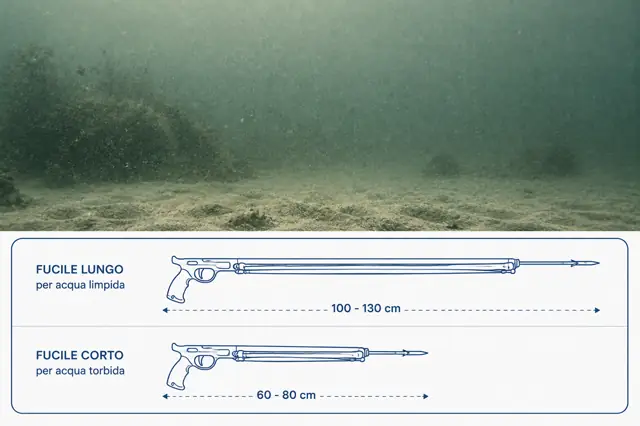 Pesca in apnea con acqua torbida: tecniche e attrezzatura