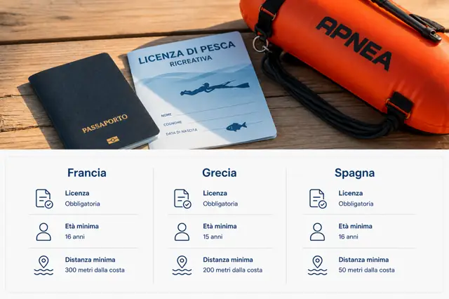 Pesca in apnea all’estero: Francia, Grecia e Spagna a confronto