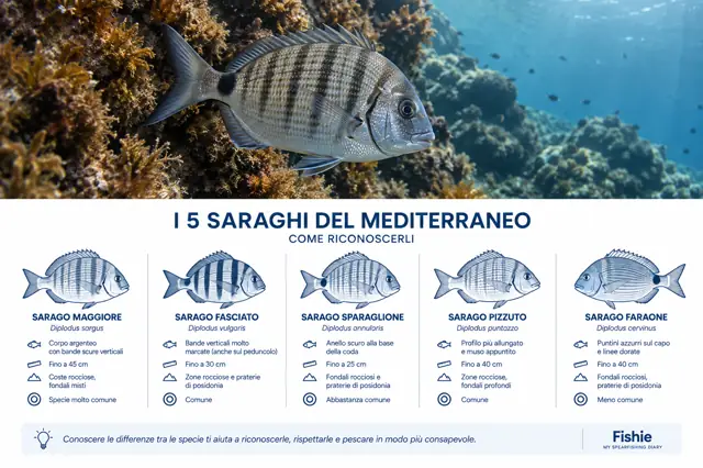Sarago in apnea: comportamento, habitat e tecniche di caccia